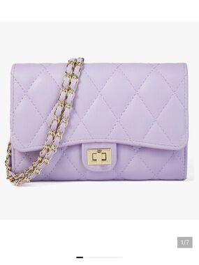 🆕 Quilted Lilac Chain Crossbody Bag - Designer Style